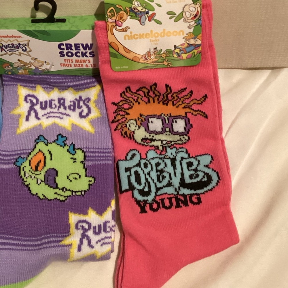 Nickelodeon Rugrats Colorful Crew Socks Trio - Picture 3 of 4
